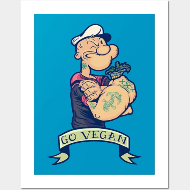 Vegan popeye Wall Art by happyholiday